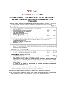 REQUISITOS PARA LA OBTENCIÓN DEL TÍTULO PROFESIONAL