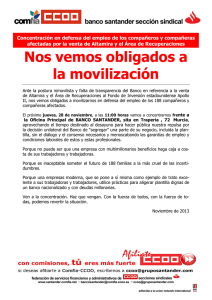 Nos vemos obligados a la movilización