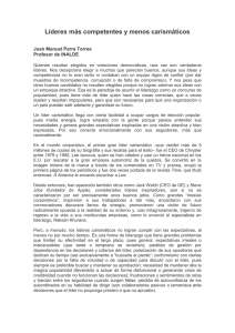 Líderes más competentes y menos carismáticos