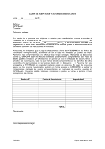 Carta Cruzada del Aceptante al Banco