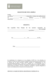 solicitud nota simple - Gobierno de Canarias