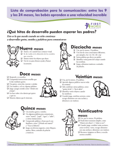 Nueve meses Doce meses Quince meses Dieciocho meses