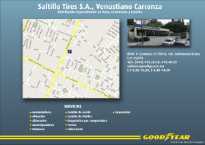 Saltillo Tires SA, Venustiano Carranza