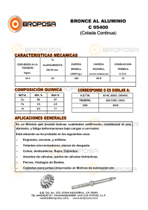 Bronce al Aluminio C 95400: Propiedades y Aplicaciones