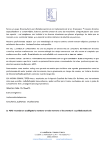 CARTA PRESENTACIÓN CLA MEDICA CONSULTORES