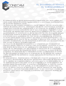 el desarrollo versus el subdesarrollo