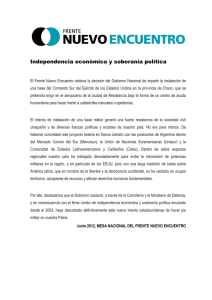 Independencia económica y soberanía política