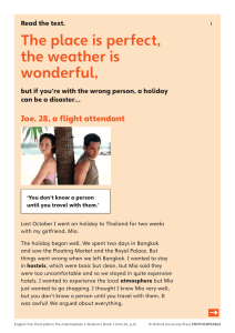 Holiday Disasters: Reading Comprehension for ESL Learners