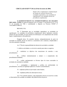 CIRCULAR SUSEP - Superintendência de Seguros Privados