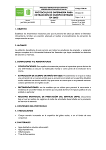 protocolo de enfermería para extracción de cuerpo extraño en ojos
