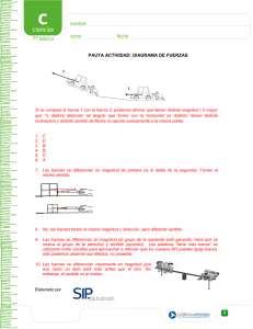 1 PAUTA ACTIVIDAD: DIAGRAMA DE FUERZAS