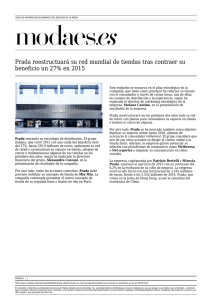 Prada reestructuará su red mundial de tiendas tras contraer su