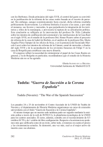 Tudela: “Guerra de Sucesión a la Corona Española”