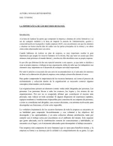 la importancia de los recursos humanos