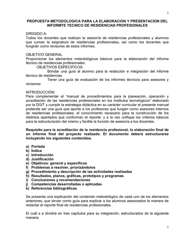 Manual Para La Elaboracion Y Presentacion Del Proyecto De