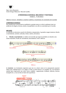 atmosferas sonoras, melodías y texturas
