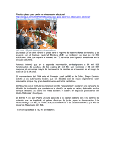 Finaliza plazo para pedir ser observador electoral http://cinequo
