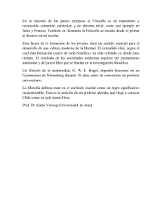 En la mayoría de los países europeos la Filosofía es un importante y