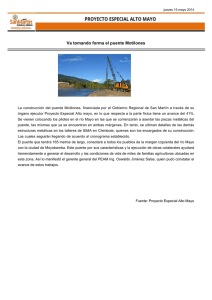 Va tomando forma el puente Motilones