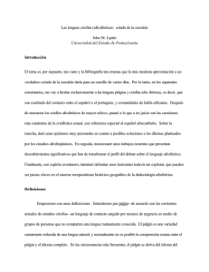 Las lenguas criollas (afro)ibéricas