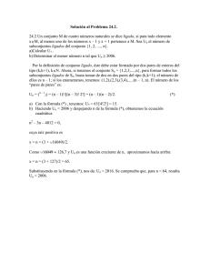 Solución al Problema 24.2. 24.2 Un conjunto M de cuatro números