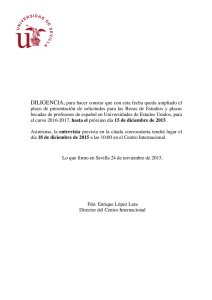 Ampliación Plazo Becas Español EEUU - Universidad de Sevilla