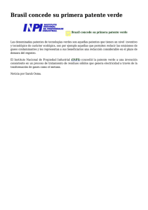 Brasil concede su primera patente verde