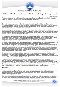 Ediles del FpV fomentan la accesibilidad a la salud reproductiva y