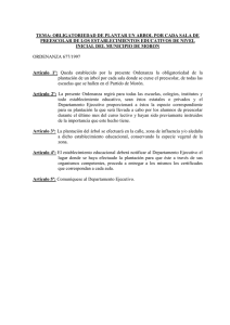 TEMA: OBLIGATORIEDAD DE PLANTAR UN ARBOL POR CADA