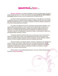 Maestras del Bien es un ministerio dirigido a la mujer de habla