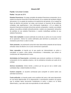 Glosario NIIF Fuente: Comunidad Contable Fecha: 3 de julio de