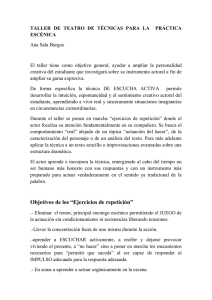 Objetivos de los “Ejercicios de repetición”