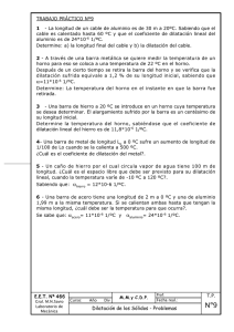Dilatación de los Sólidos