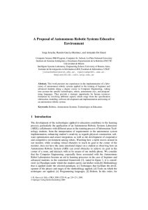 A Proposal of Autonomous Robotic Systems Educative