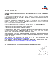 Tratamiento de residuos de lana mineral