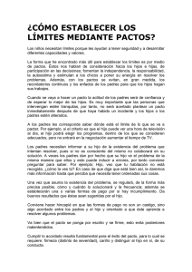 ¿CÓMO ESTABLECER LOS LÍMITES MEDIANTE PACTOS