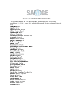Los siguientes SOCIOS ACTIVOS de SAMIGE efectuaron el pago de