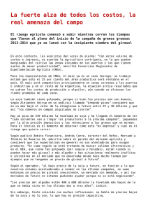 La fuerte alza de todos los costos, la real amenaza del campo
