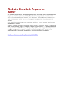 Sindicatos Ahora Serán Empresarios AG0107