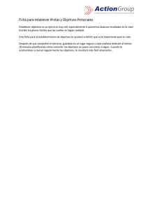 Ficha para establecer Metas y Objetivos Personales