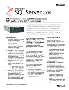 SQL Server® Fast Track Data Warehouse 2.0 for IBM
