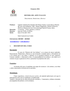 1 l Semestre 2016 HISTORIA DEL ARTE ITALIANO Renacimiento