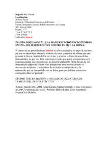 PRUEBA DOCUMENTAL, LAS MANIFESTACIONES CONTENIDAS