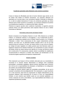 Cuestiones generales sobre Alemania como enclave económico