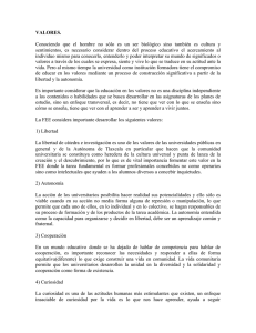 VALORES. Conociendo que el hombre no sólo es un ser biológico