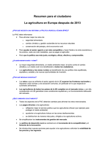 La agricultura en Europa después de 2013