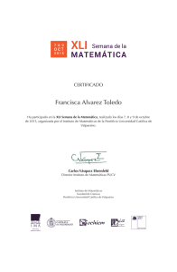 Francisca Alvarez Toledo - Instituto de Matemáticas
