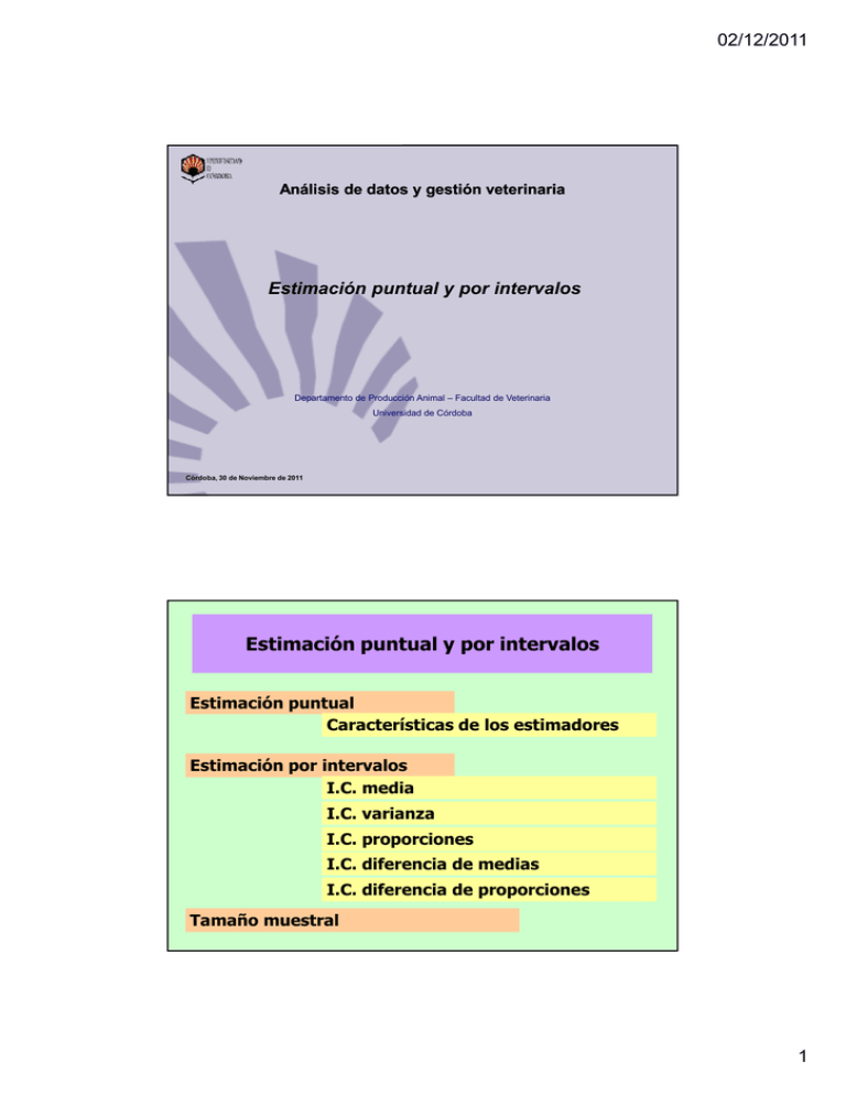 Estimación Puntual Y Por Intervalos