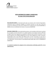 NOTA INFORMATIVA SOBRE EL SIGNIFICADO DE CADA TIPO DE