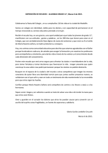 IMPOSICIÓN DE ESCUDOS – ALUMNAS GRADO 11°, Marzo 6 de